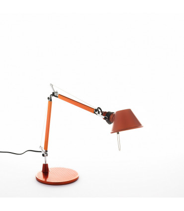 TOLOMEO MICRO - Lampada da Tavolo con Base - Arancio Anodizzato