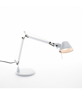 TOLOMEO MICRO - Lampada da tavolo con Base - Bianco Lucido