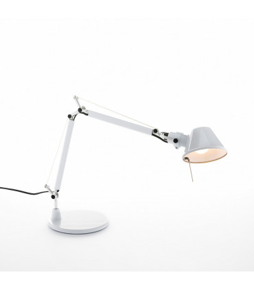 TOLOMEO MICRO - Lampada da tavolo con Base - Bianco Lucido