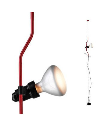 PARENTESI  lampada a sopensione  ACCIAIO ROSSO