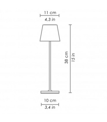 POLDINA Lampada da tavolo ricaricabile - Colore Bianco