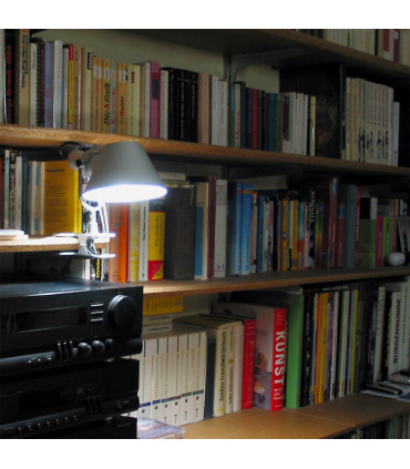 TOLOMEO MICRO - Lampada da tavolo con Base - Alluminio Brillante