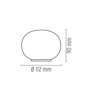 MINI GLO-BALL T  Lampada da Tavolo -  20W G9 - Vetro Bianco