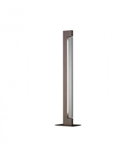 ARA FLOOR LED - Lampada da Terra 23W + 40W - Colore moka con diffusore cromato