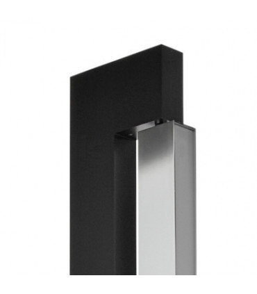 ARA FLOOR LED - Lampada da Terra 23W + 40W - Colore antracite con diffusore cromato