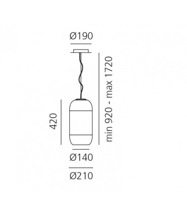 GOPLE Lampada a sospensione 20W E27 - Colore Bianco