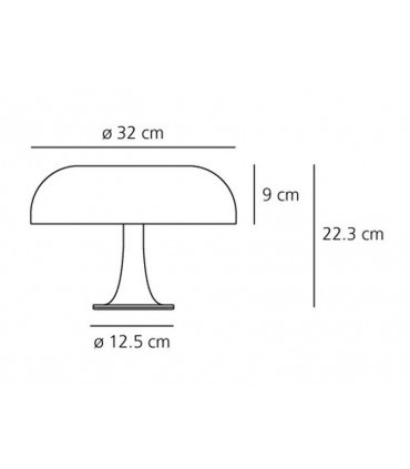 NESSINO Lampada da tavolo 20W E14 - Colore Arancione