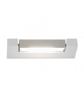 ARA WALL Lampada a parete 2x8W 3000K - Colore Bianco con diffusore cromato