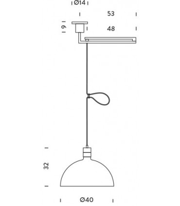 AS41C Lampada a sospensione 250W - Colore Bianco/Cromato