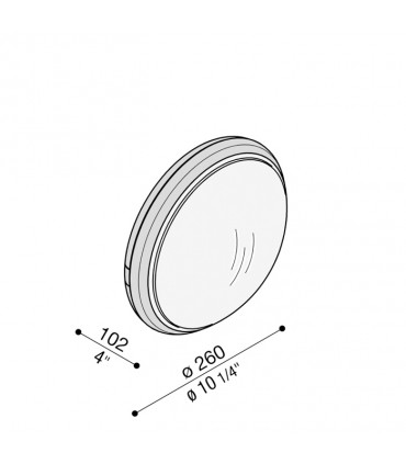 CLASS TONDA Lampada a parete E27 BIANCO