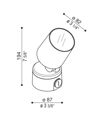 NOA 100 Lampada a parete/terra Ottica 40° LED 3000K VERDE