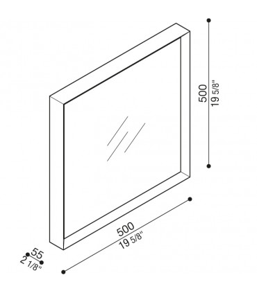 FLO Q 500 Lampada a parete/soffitto LED 3000K GRIGIO SCURO