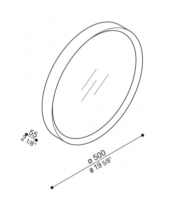 FLO T 500 Lampada a parete/soffitto LED 3000K BIANCO