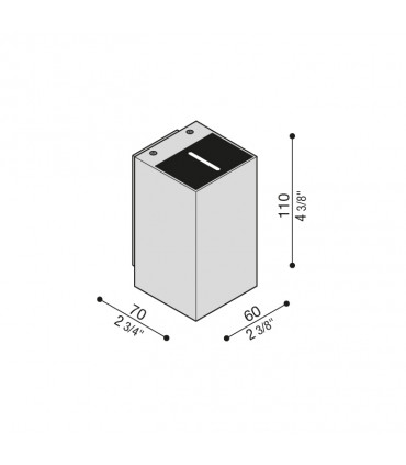 TREND U&D 60 BLADE Lampada a parete LED 3000K ANTRACITE