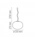GLO-BALL S1 Lampada a Sospensione - 150W E27 Vetro Bianco