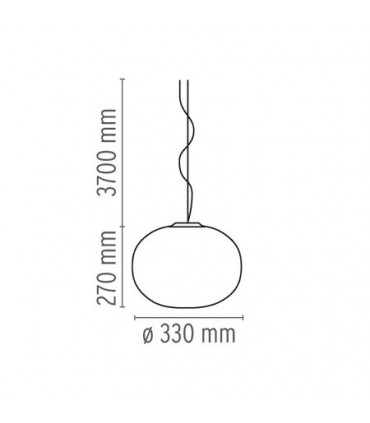 GLO-BALL S1 Lampada a Sospensione - 150W E27 Vetro Bianco