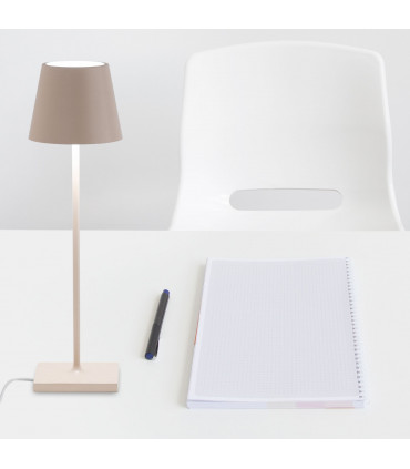 POLDINA PRO Lampada da tavolo ricaricabile - Colore Sabbia