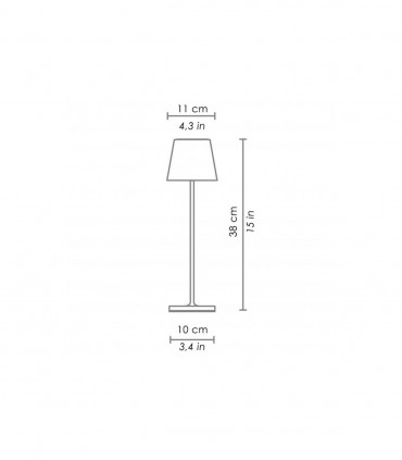 POLDINA PRO Lampada da tavolo ricaricabile - Colore Corten