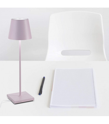 POLDINA PRO Lampada da tavolo ricaricabile - Colore Rosa