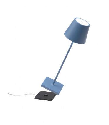 POLDINA PRO Lampada da tavolo ricaricabile - Colore Blu Avio