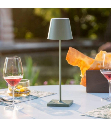 POLDINA PRO Lampada da tavolo ricaricabile - Colore Verde Salvia