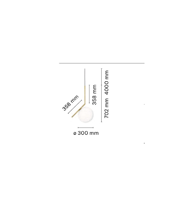 IC LIGHTS SUSPENSION 2 Lampada a sospensione E27 OTTONE SPAZZOLATO