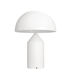 ATOLLO  VETRO BIANCO H35 D25  lampada da tavolo