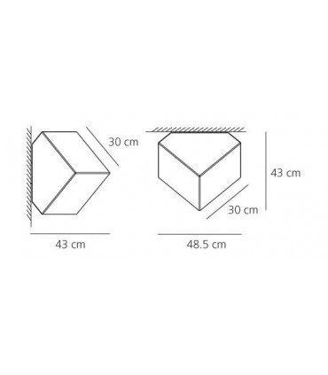 EDGE 30 Lampada Parete/Soffitto - 23W E27