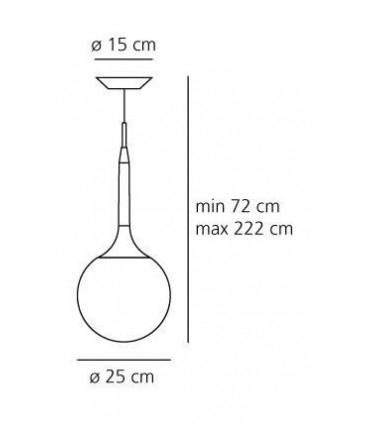 CASTORE Lampada a Sospensione - 25 100W E27