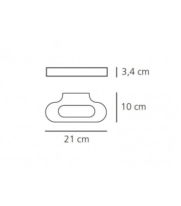 TALO  HALO PARETE - 120W - Colore Bianco