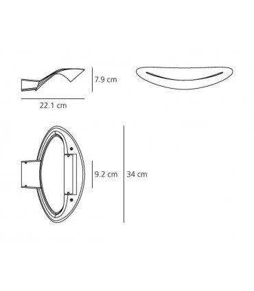 MESMERI LED Lampada a Parete - 27W 3000K - Colore Bianco