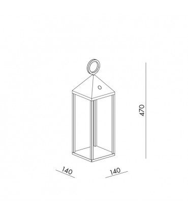 PIC-NIC Lanterna LED 2700K Corten IP54