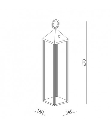 PIC-NIC Lanterna LED 2700K Corten IP54